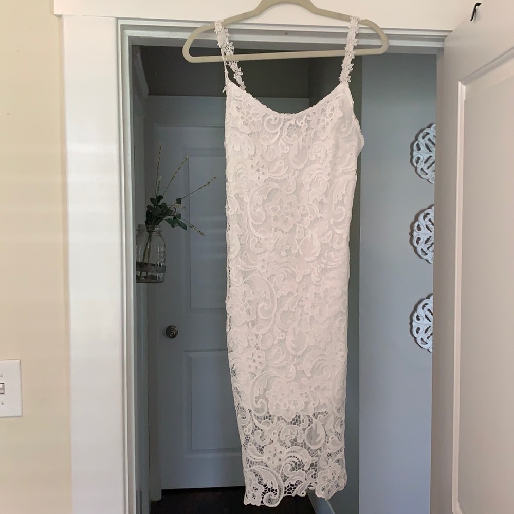 White lace dress